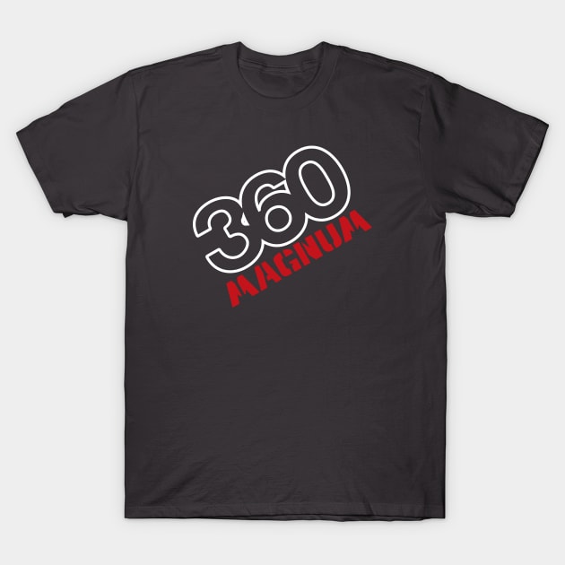 360 Magnum - Badge Design (White) T-Shirt by jepegdesign